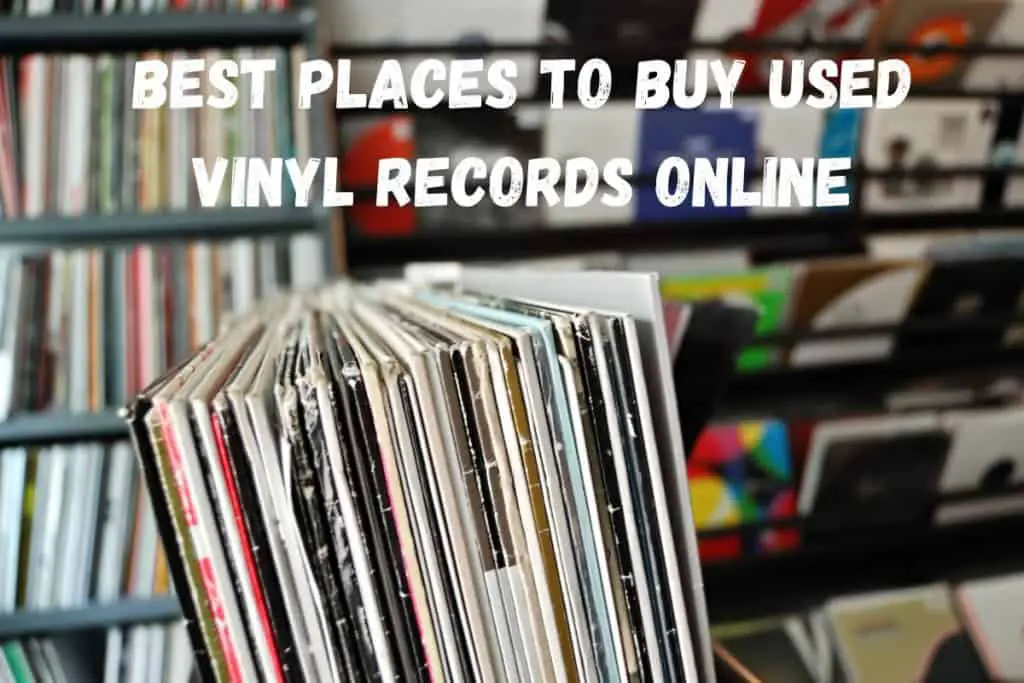 Vinyl records in a record store