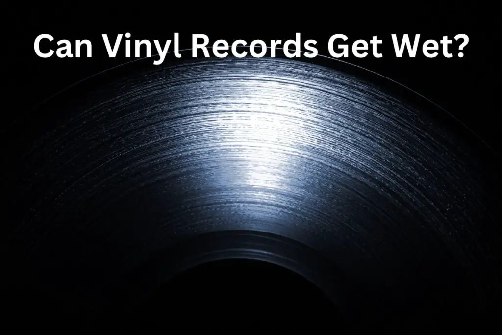 Vinyl Record and a white text